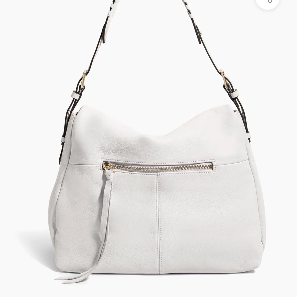 Elegant White Leather Shoulder Bag